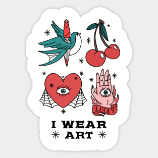 I wear art Tattoes Sticker